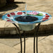 Smart Solar Outdoor Fountains Japanese Koi Glass Solar Birdbath / 20.0" Diameter x 24.30" High  Smar Solar Japanese Koi Glass Solar Birdbath 20225R01