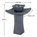 Smart Solar Outdoor Fountains Mahayana Zen / 19.25" D x 29.25" H Smart Solar Mahayana Zen 2-Tier Solar Outdoor Fountain 34252RM1
