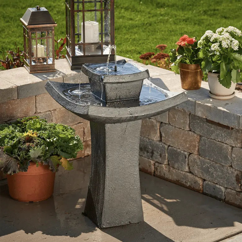 Solar powered on sale outdoor fountain