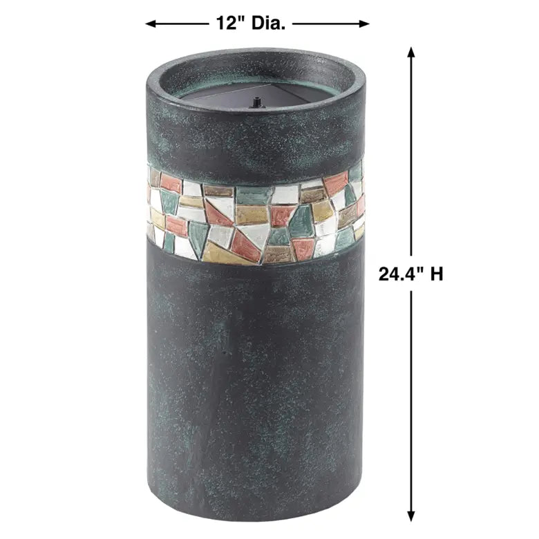 Smart Solar Murano Column Solar Outdoor Fountain 15390MM10-Fountains USA