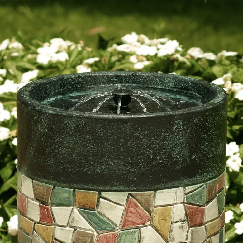 Smart Solar Outdoor Fountains Murano / 24.4” tall Smart Solar Murano Column Solar Outdoor Fountain 15390MM1