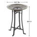 Smart Solar Outdoor Fountains Perello Solar Birdbath with Metal Stand / 20.5" L x 20.5" W x 28.3" H  Smart Solar Perello Solar Birdbath 25401M01 (Distressed Grey)