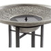 Smart Solar Outdoor Fountains Perello Solar Birdbath with Metal Stand / 20.5" L x 20.5" W x 28.3" H  Smart Solar Perello Solar Birdbath 25401M01 (Distressed Grey)