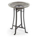 Smart Solar Outdoor Fountains Perello Solar Birdbath with Metal Stand / 20.5" L x 20.5" W x 28.3" H  Smart Solar Perello Solar Birdbath 25401M01 (Distressed Grey)