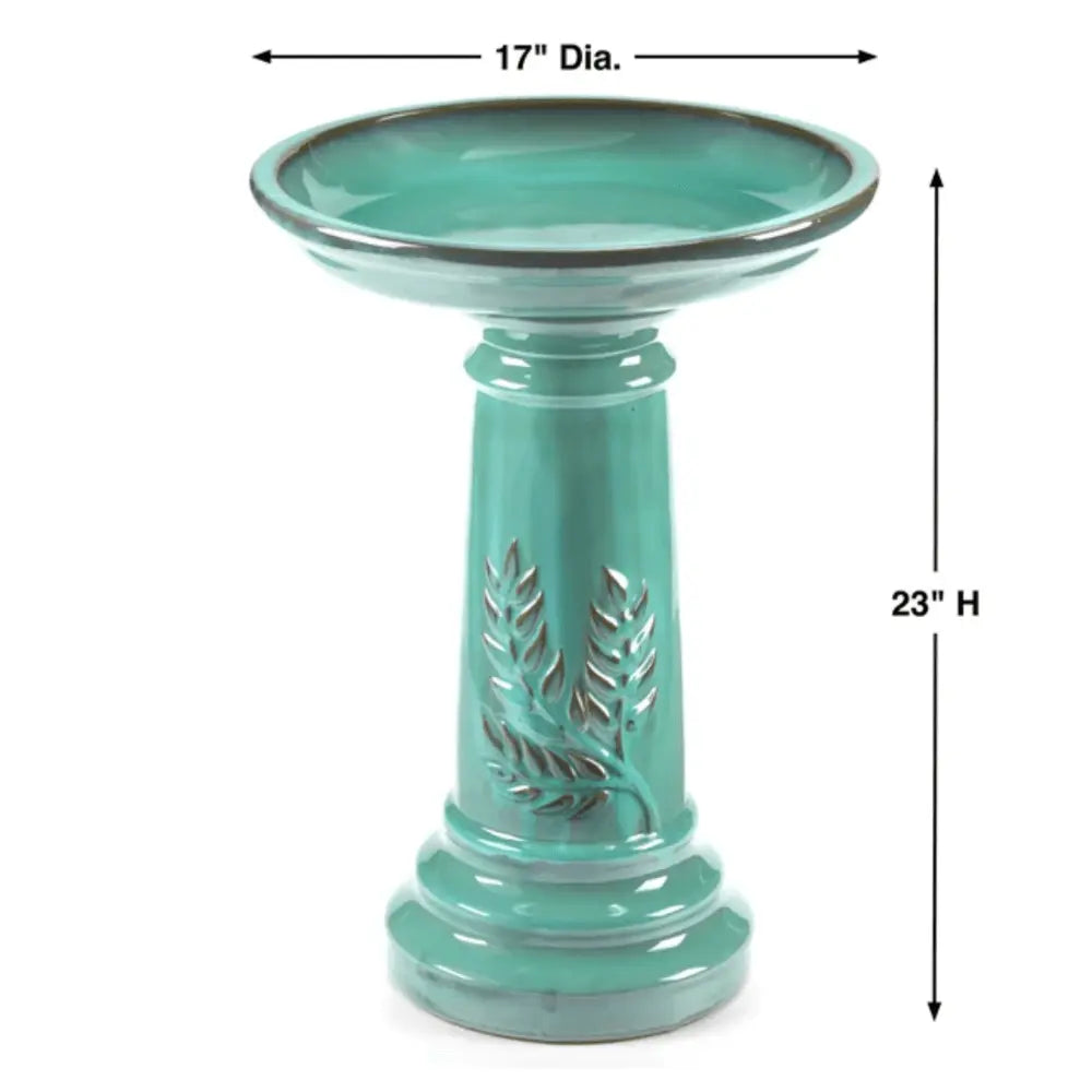 Smart Solar Outdoor Fountains Acadia Frog Solar Birdbath / 15.75" W x 22" H Smart Solar Wingate Ceramic Traditional Birdbath 207239-MG