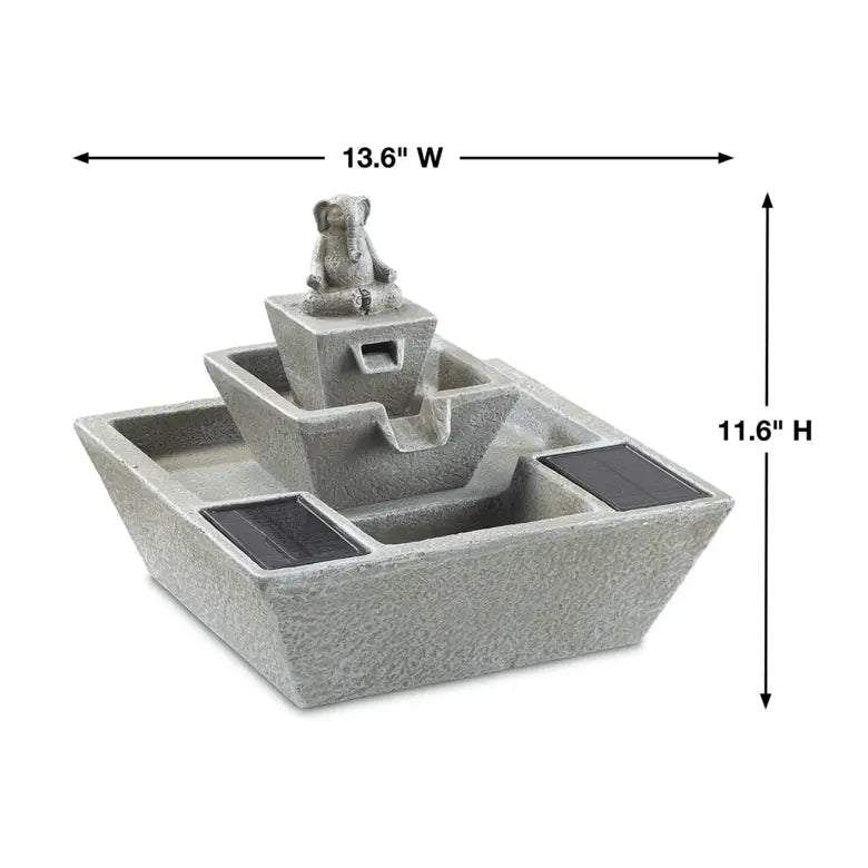 Smart Solar Outdoor Fountains Zen Elephant Solar Fountain / 13.58" W x 11.61" H Smart Solar Zen Elephant Solar Fountain 10392M01
