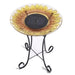 Smart Solar Sunflower Glass Solar Birdbath 2022R01 20222R01