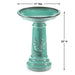 Smart Solar Wingate Ceramic Traditional Birdbath 207239-MG